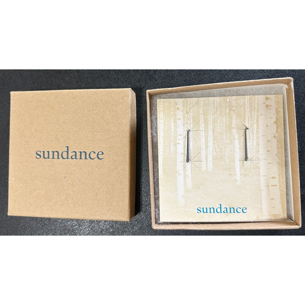 Sundance Silver Linear Bar Drop Earrings